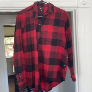 Madewell Black and Red checkered flannel